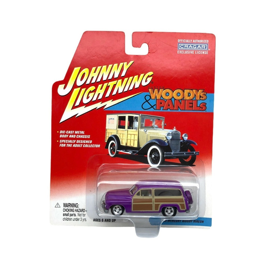 Johnny Lightning 1950 50 Mercury Woody Panel Wagon Car Purple Diecast 1/64 Scale